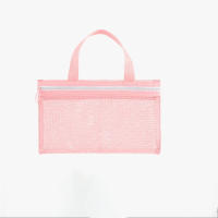 Bolsa De Maquillaje Mini De Malla Rosa Con Multípocket Bolsa De Baño Portátil Para Viajes Estilo Fashion Cierre De Cremallera - details 5