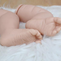 Accesorios para bebé Reborn, Kit de bricolaje en blanco con cuerpo y ojos de 65 CM, tamaño grande y gordo, Color fresco, Vinilo Suave sin pintar, pieza de muñeca sin terminar, 26 pulgadas - details 5