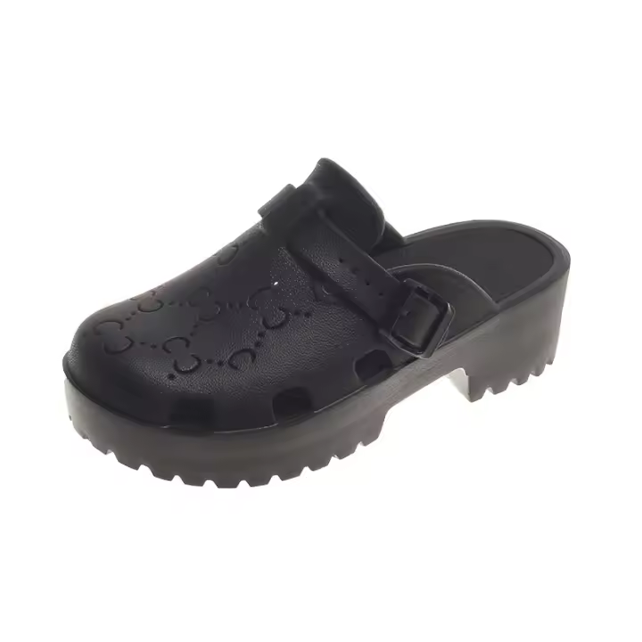 Sandalias de Medio Pie con Talón Hueco para Mujer 2023 Suelas Gruesas, Antideslizantes, Versátiles para Vacaciones en la Playa - 1