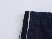 Estilo nuevo Ropa de mujer Chaqueta vaquera a rayas con patchwork Jeans decorados con cinturón lateral - details 16