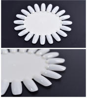 Tablero de Práctica de Pincelado de Uñas KADS 1pc con 20 Tips y Counterpoint Plástico Gel Esmalte Plato Negro Natural y Transparente - details 4