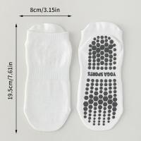 Calcetines de algodón de Yoga para mujer, calcetín antideslizante, transpirable, elástico, deportivo, exterior, 1 par - details 0