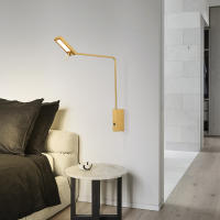 Lámpara de Pared Dimmable Sustavely Ajustable para Dormitorio, Oficina Luz de Pared Dorada Mate - details 7