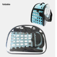 Bolsa para mascotas al aire libre, transportador plegable transparente para perros y gatos, bolso de hombro portátil transpirable - details 2