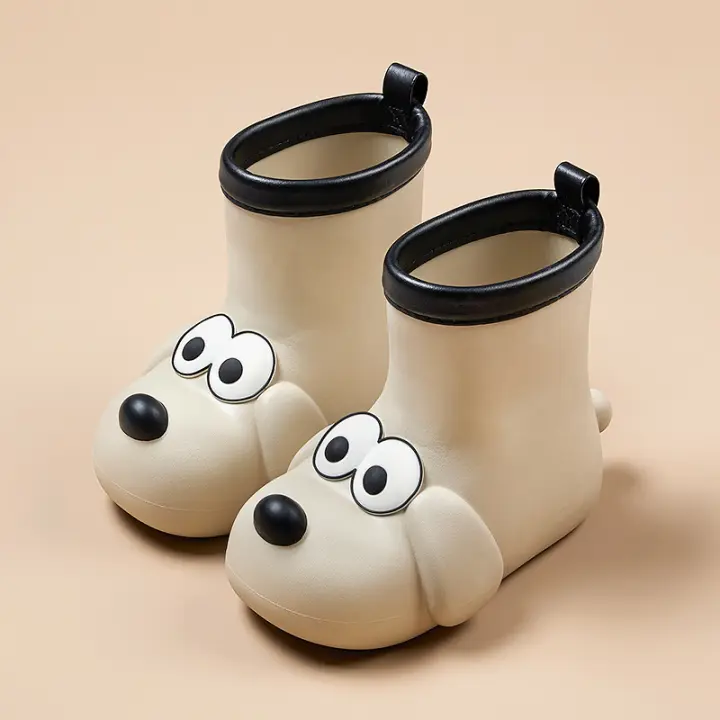 Bebé zapatos de agua antideslizante impermeable tubo medio zapatos de lluvia de los niños botas de lluvia de los niños medianos - 1