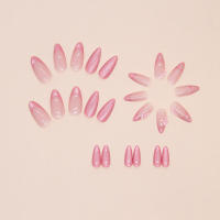 Uñas postizas francesas rosadas a prueba de astillas y manchas para decoración de dedos DIY - details 5