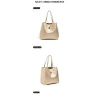 CH Vintage Color puro cubo letras clásicas viajero de gran capacidad bolso de mujer bolso de impresión Simple mochila de lujo de alta gama - details 2
