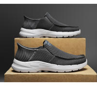 Los hombres zapatos transpirables de malla tejida ultra-ligeros con suela gruesa de pedal. - details 12