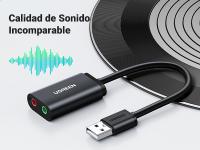Tarjeta de Sonido USB Externa UGREEN Soporta Auriculares y Micrófono Adaptador de Audio Tipo C a 3.5 mm Jack Compatible con PC, Macbook, MateBook, PS5/PS4, Altavoces, Amplificador - details 5