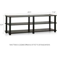 Soportes de TV sin Herramientas, Madera, Cerezo Oscuro y Negro - details 14