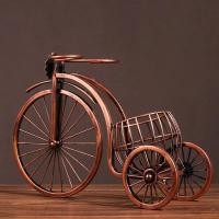 Estante de exhibición de botellas de vino para bicicleta, soporte de copa de vino Retro, decoraciones de mesa de comedor de Bar, organizador de vino, carro creativo - details 7