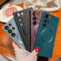 Funda de silicona suave de lujo con carga inalámbrica para Samsung Galaxy S22, S21, S23, S24, S25 Ultra Plus Fe, cubierta mate a prueba de golpes - details 0