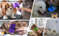 Peine con aguja para mascotas, peine para perros, combinador de pelo, peine para perros, herramienta divina para gatos, peine flotante para depilación, peine especial para pelo de gato - details 2