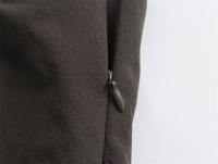 Mono de pierna ancha para mujer, color sólido, correas con cremallera lateral, monos de moda para mujer. - details 4