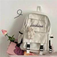 Mochila nvas grande para hombres y mujeres, cuello sual de color sólido, bolso de hombro escolar Vie, versión coreana - details 5