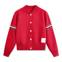 Cuello redondo para mujer, uniforme de béisbol de viento, mangas largas, cinta de Color a rayas, otoño e invierno, nuevo estilo - details 4