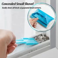 Cepillo de limpieza de ranuras para ventana, cepillo plegable para huecos, paño para polvo de mesa, herramienta de limpieza de pista de puerta corredera, limpiador de grietas para el hogar - details 2