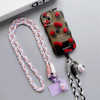 Se puede llevar al aire libre, cordón para teléfono móvil para Montañismo, cinturones para mujer, adornos colgantes tejidos, cordones antipérdida, correa para el cuello - details 3