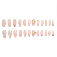 Uñas postizas de mariposa rosa 3D encantadoras reutilizables para mujeres y niñas - details 4