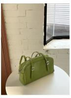 Bolsos de hombro verdes para ir al trabajo para mujer, bolsos de diseñador de lujo, bolso informal de Color puro, bolso con almohada de gran capacidad para axila 2024 - details 16