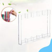 Soporte de paja acrílico reutilizable, 5 rejillas, dispensador de almacenamiento de paja, ahorro de espacio, contenedor de accesorios de cocina montado en la pared - details 1