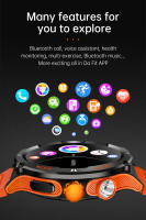 2025 Nuevo Modelo Reloj inteligente Militar Multifuncional Para Hombres Y Mujeres Pantalla AMOLED De 1,53 Pulgadas Equipada Con llamada De Linterna LED Asistente De Voz 100 + Modo  Deportivo Asistente De Salud Brújula  Lmpermeable Batería De 500Ma - details 18