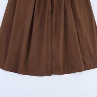 BUNO-nuevo vestido Midi de verano para mujer con cinturón 2025 cuello en V sin mangas A-line Casual vestido de una sola botonadura mujer elegante sólido. - details 10