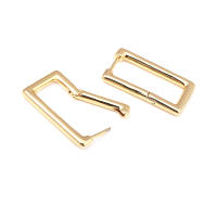 Aretes de Cuerda de Metal Dorado de 18K Diseño Redondo Rectangular de Alta Calidad - details 63