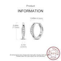 Pendiente de aro de plata de ley 925 para mujer, corazón, estrella, trébol, joyería de compromiso, regalo de boda - details 44