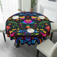 Mantel colorido, redondo de 60 pulgadas, mantel de poliéster lavable para cocina, fiesta, picnic, restaurante, decoración mexicana - details 8