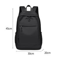 Mochila sencilla de gran capacidad para chica universitaria, mochila ligera unisex, mochilas escolares de color sólido para estudiantes - details 6