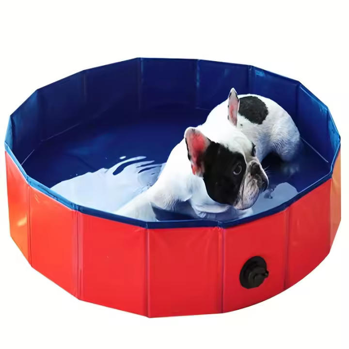 Bañera Plegable y Portátil para Mascotas Baño de Ducha para Perros, Lavabo de Baño Inflable y Portátil con Drenaje - 1