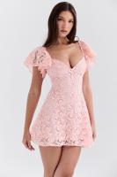 Vestido femenino elegante con cuello en V, pequeño, fresco, estilo de niña, vitalidad dulce, romántico, verano 2025 - details 1