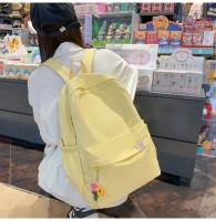 Mochila Impermeable de Nylon para Mujer Bolsa de Viaje Femenina Mochila Escolar para Niñas Adolescentes Bolsa de Libros de Color Sólido - details 24