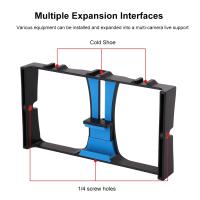 PULUZ 4 en 1 Vlogging Transmisión en vivo Smartphone Video Rig + Kits de luz LED para selfies con anillo de 4,7 pulgadas y 12 cm con micrófono + soporte para trípode + cabezal de trípode con zapata fría para iPhone, Galaxy, Huawei, Xiaomi, HTC, LG, Google - details 3