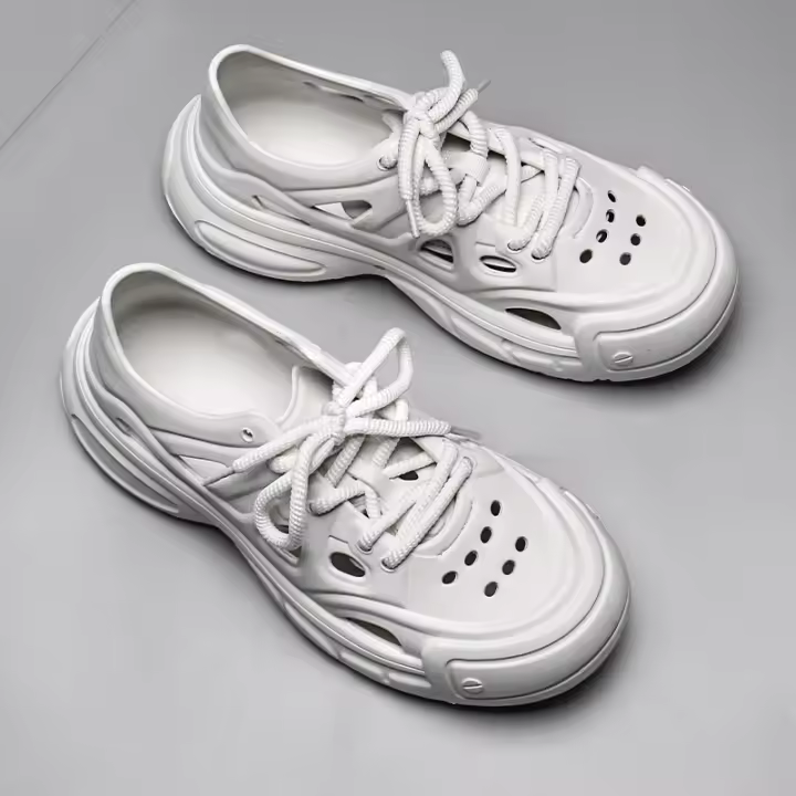 Zapatos de playa personalizados, plataforma que aumenta el agujero junto al mar, zapatos casuales de verano para hombres, ropa exterior, monos, sandalias - 1