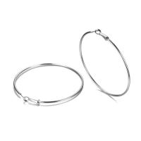 40-80mm Exaggerated Big Smooth Circle Hoop Earrings  for Women Aros Simple Round Loop Ear Wedding Jewelry Brincos Cool Gift - details 1