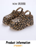 Sandalias de Tacón Alto de 9cm Punta Cerrada Suela Gruesa Diseño de Leopardo - details 26