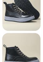 Zapatos de cuero de vaca puro de gama alta de cuero genuino estilo de herramientas zapatos de tablero de caña alta - details 7