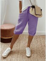 Pantalones Casuales de Verano de Algodón Lino Pantalones Cortos de Moda Callejera para Mujeres - details 17