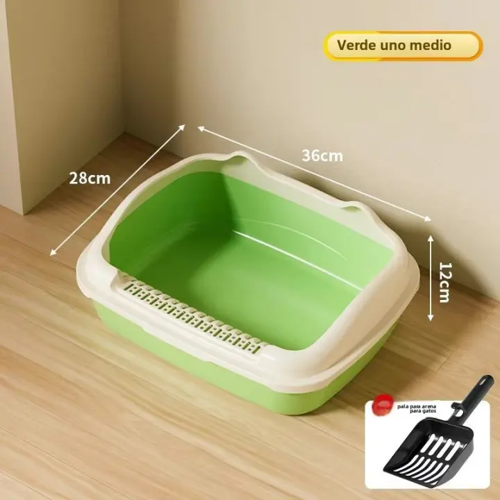 Caja de Arena Semi-Cerrada Grande para Gatos Odor Inodoro, Anti-Cinturón, Especial para Gatitos Pequeños, Suministros para Baño Felino - 1
