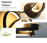 Lámpara LED de pared para decoración del hogar, luz de noche moderna y sencilla, minimalista, para mesita de noche, dormitorio y sala de estar - details 8
