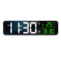 ORIA-reloj despertador Digital LED, dispositivo grande de pared, decoración del hogar, dormitorio, mesa, escritorio, termómetro, calendario - details 9