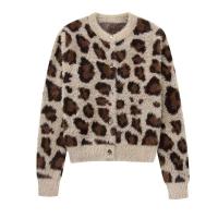 Cárdigan de punto con estampado animal para mujer, suéter único con cuello redondo, chaqueta con botones totalmente combinada, sin estampado, otoño e invierno - details 1