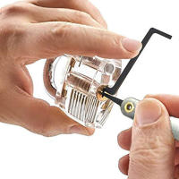 Juego de cerradura de acero inoxidable con candado transparente y kit de entrenamiento para principiantes y cerrajeros - details 6