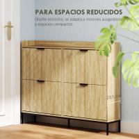 Organizador de Zapatos Ajustable 4 Puertas Abatibles con Estantes 16 Pares para Pasillo Reducido - details 5