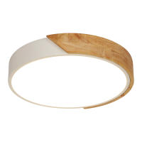 Plafón LED Redondo para Techo, 30W, GOECO, Madera y PVC, Iluminación Interior Moderna para Sala de estar, Dormitorio, Comedor - details 0