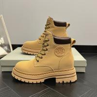 Botas de cuero de invierno de las mujeres, zapatos de algodón de alta calidad caliente, impermeable al aire libre gruesa suela botas de nieve, botas de tobillo de las mujeres - details 3