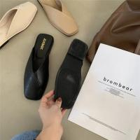 Shevalues ​​Sandalias planas para mujer 2025 moda verano al aire libre fondo suave mulas zapatos casuales de punta cuadrada señora cómodas zapatillas de casa - details 16