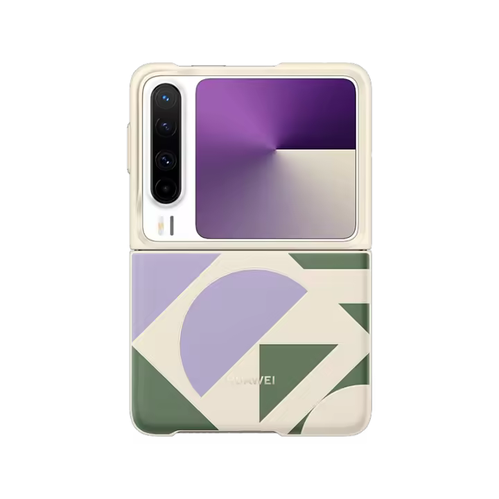 Funda de piel lisa geométrica original HUAWEI Pura X - 1